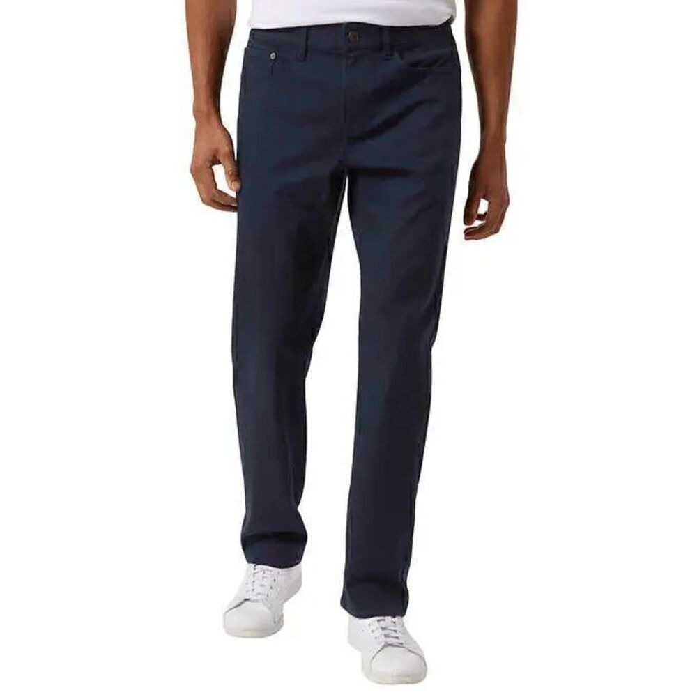 Izod Men's Stretch 5 Pocket Regular Fit Knit Denim Pants,‎ Blue, Size 32X32 New